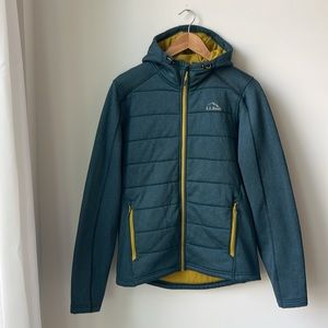 L.L. Bean Mens Primaloft Mountain Pro Hoodie Insulated Front Zip, Pocket Size S